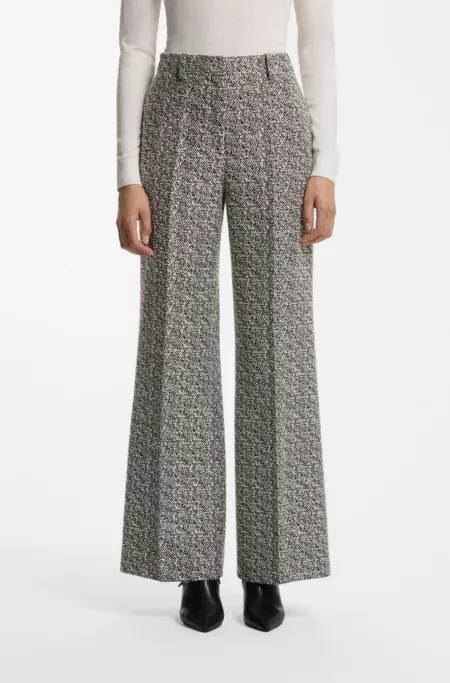 Pantalon Regular en tissu stretch à chevrons