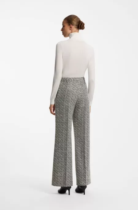 Pantalon Regular en tissu stretch à chevrons