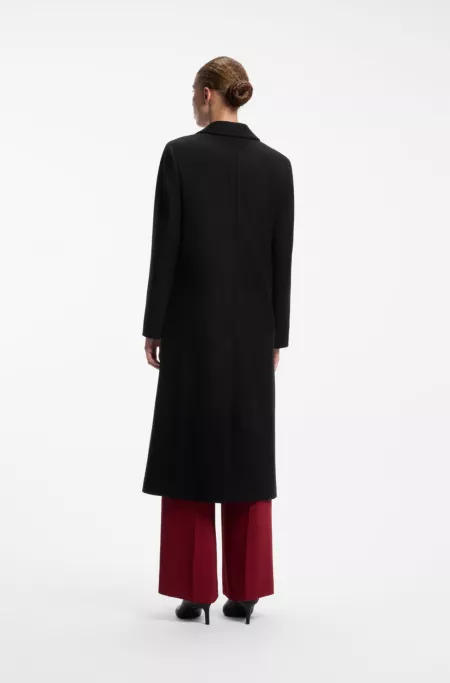 Relaxed-fit formal coat with monogram rivet