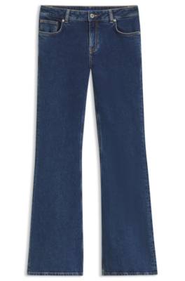Hugo Flared-fit jeans in blue stretch denim dam – bild 4