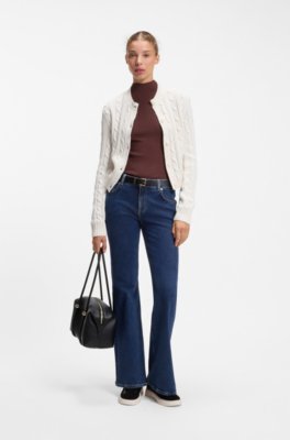 Hugo Flared-fit jeans in blue stretch denim dam – bild 2