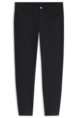 Porsche x BOSS tapered-fit trousers, Black