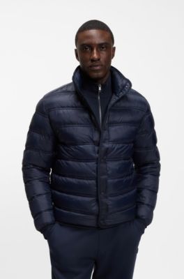 Waterproof and windproof hooded casual jacket, Dark Blue