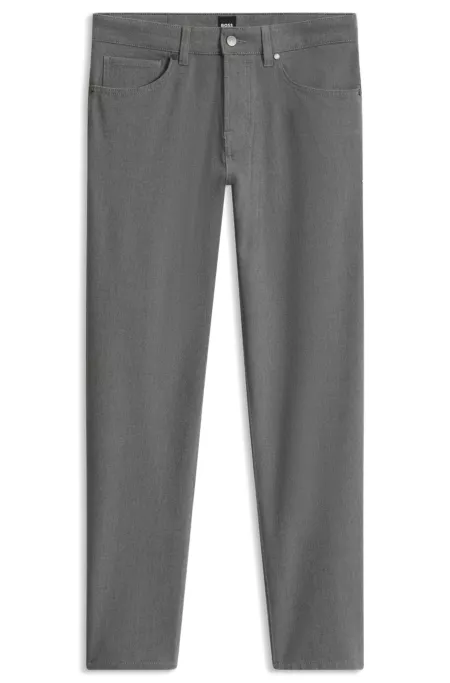 Regular-fit trousers in stretch-cotton blend