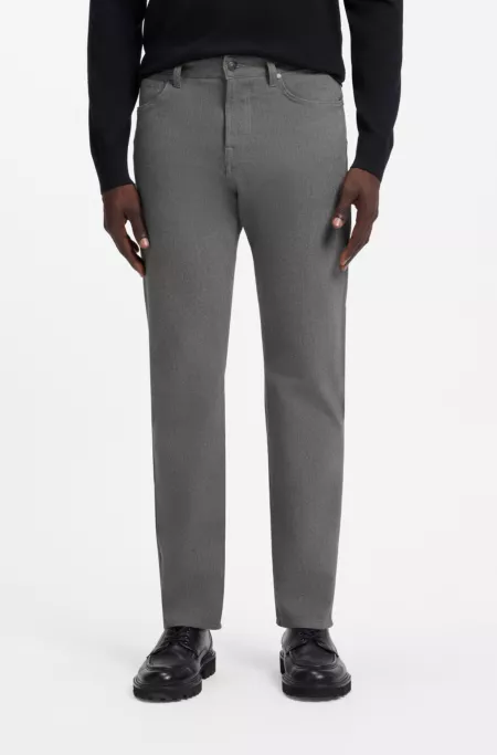Regular-fit trousers in stretch-cotton blend