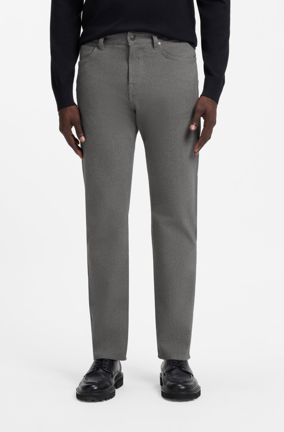 Regular-fit trousers in stretch-cotton blend