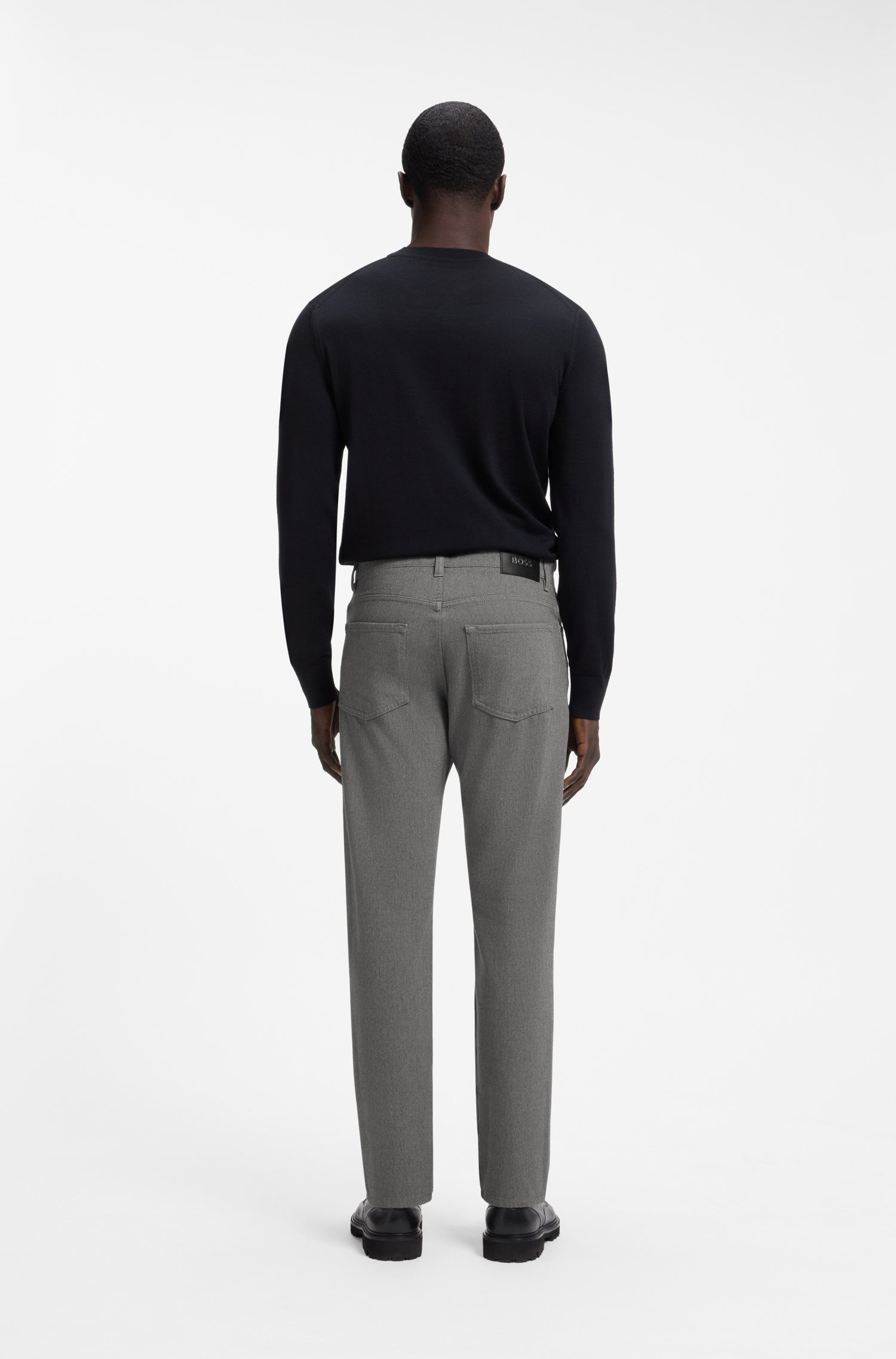 Boss Regular-fit trousers in stretch-cotton blend byxor herr – bild 2