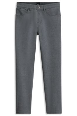 Regular-fit trousers in stretch-cotton blend, Grey