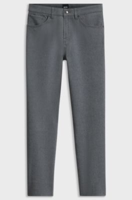 Regular-fit trousers in stretch-cotton blend, Grey