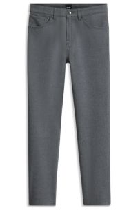 Regular-fit trousers in stretch-cotton blend, Grey