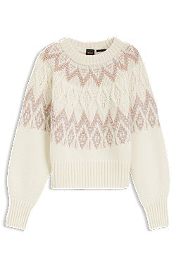 Knitted sweater with Fair Isle pattern