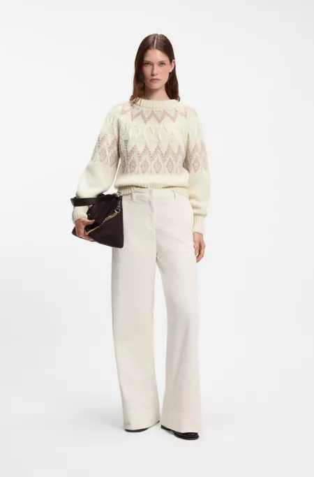 Knitted sweater with Fair Isle pattern