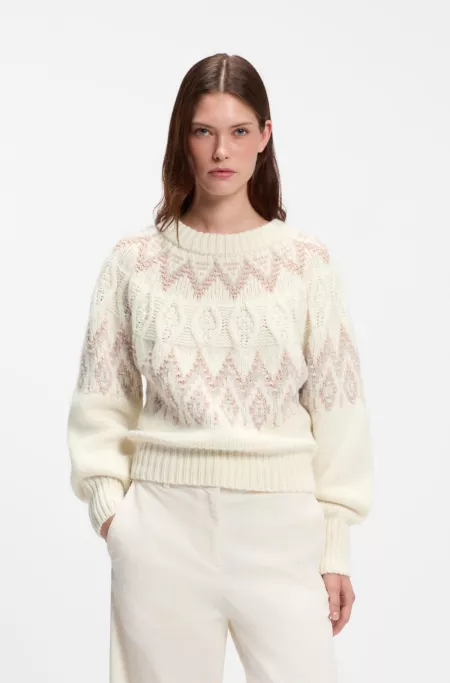 Knitted sweater with Fair Isle pattern