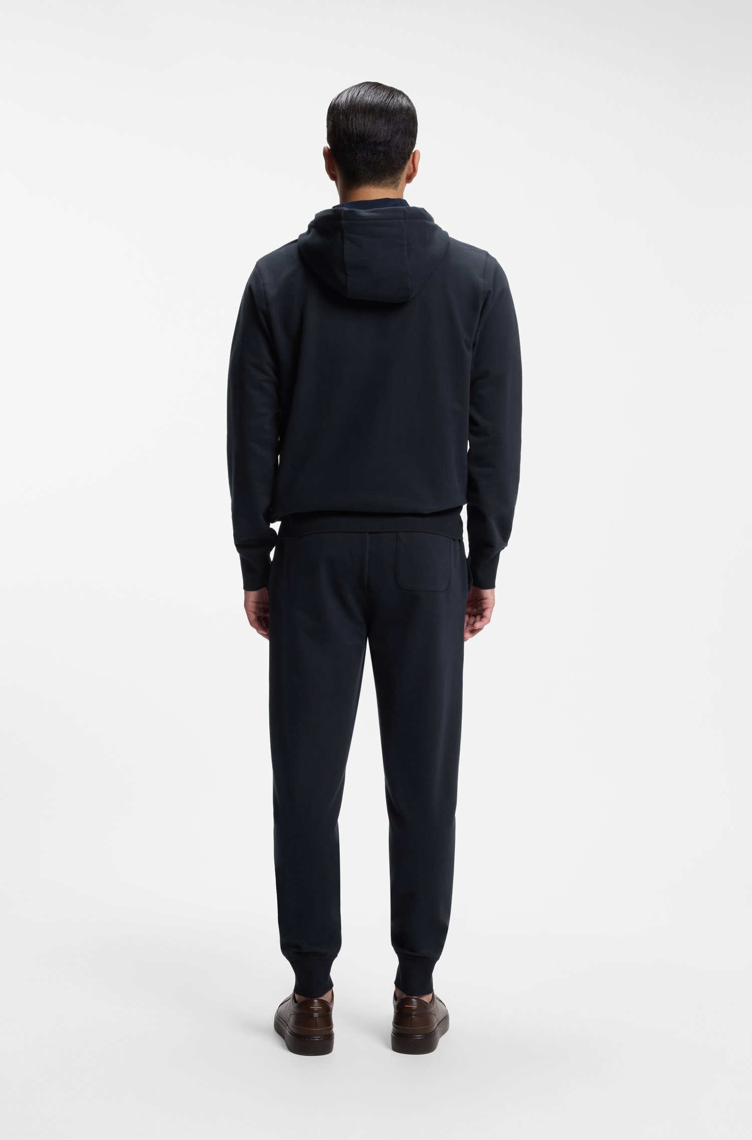 Boss Wool-blend hoodie with premium Alcantara details herr – bild 3