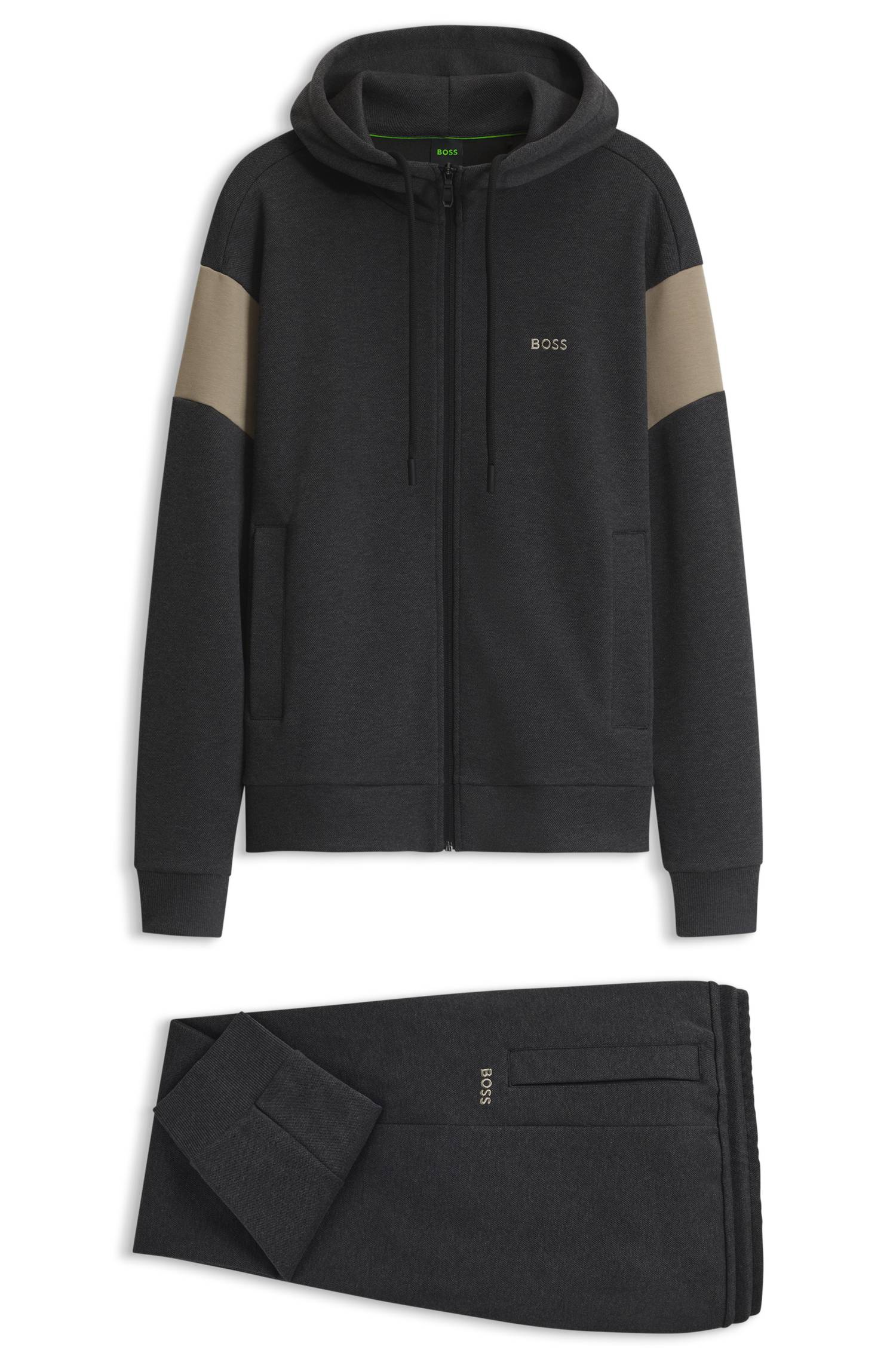 Boss Tracksuit set in cotton-blend piqué t-shirts herr – bild 4