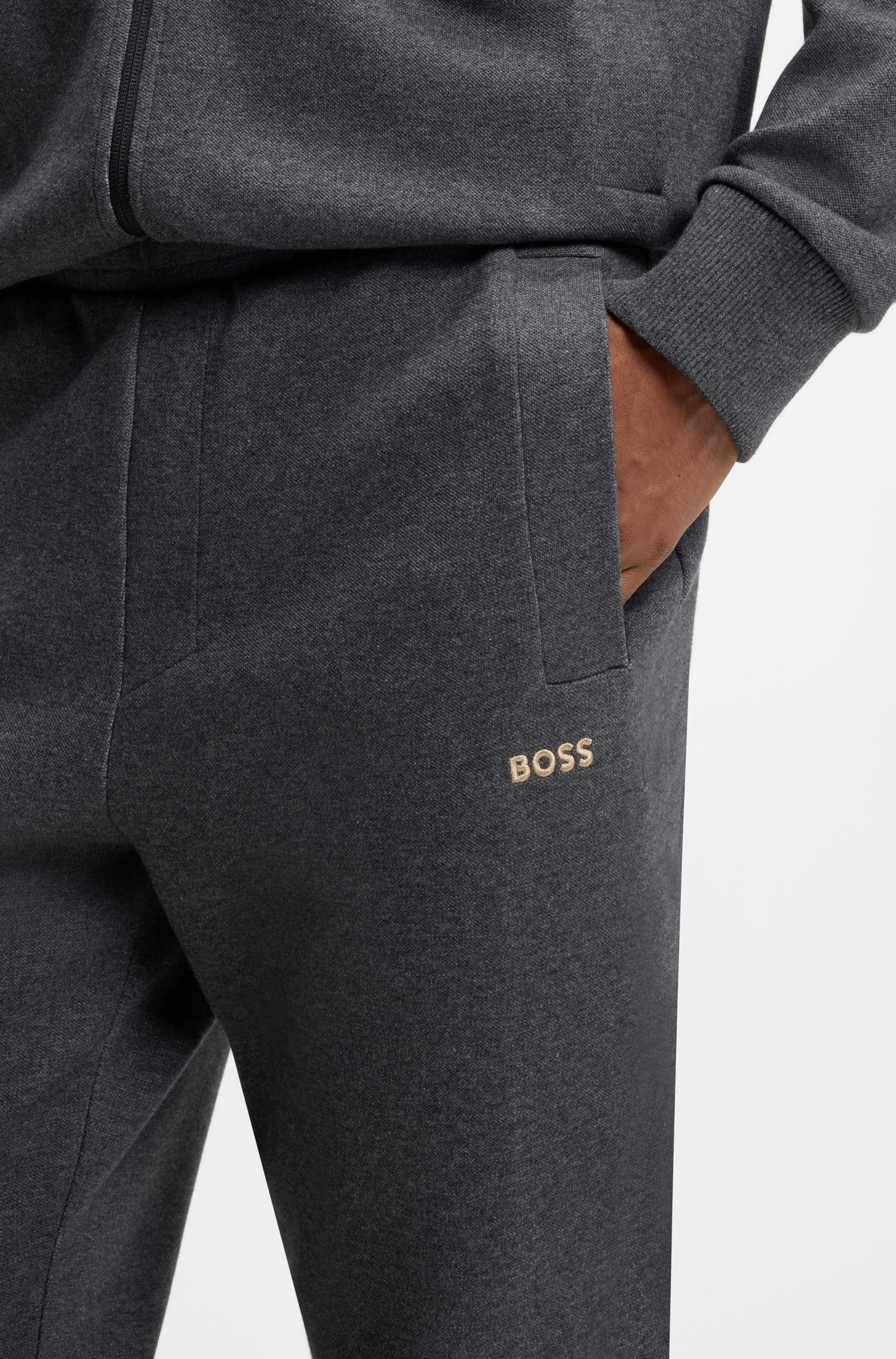 Boss Tracksuit set in cotton-blend piqué t-shirts herr – bild 2