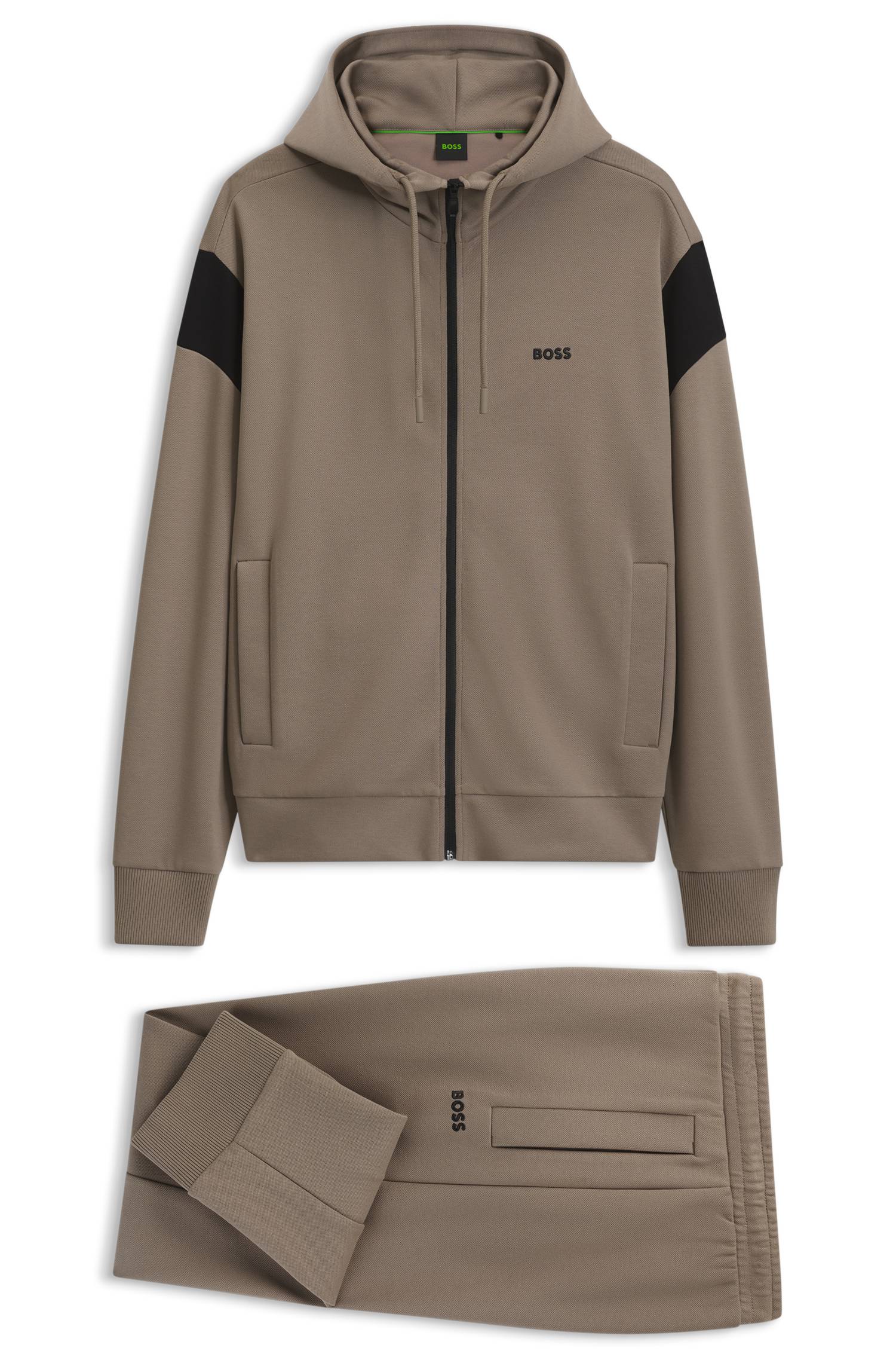 Boss Tracksuit set in cotton-blend piqué t-shirts herr – bild 4