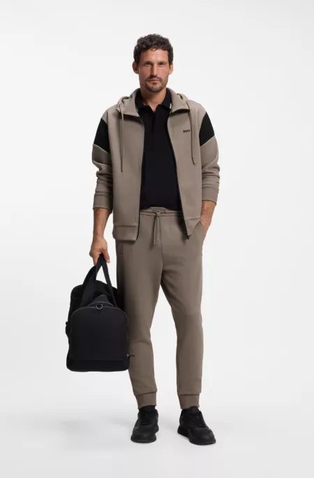 Tracksuit set in cotton-blend piqué