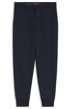 Cotton-wool blend trousers with Alcantara details