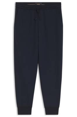 Boss Cotton-wool blend trousers with Alcantara details casual byxor herr – bild 4