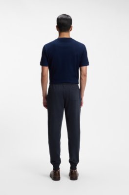 Boss Cotton-wool blend trousers with Alcantara details casual byxor herr – bild 3