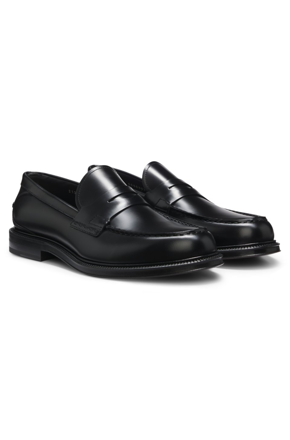 Brush-off leather college loafers made in Italy