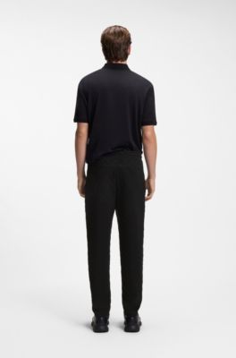 Porsche x BOSS tracksuit bottoms with Pasha pattern, Black