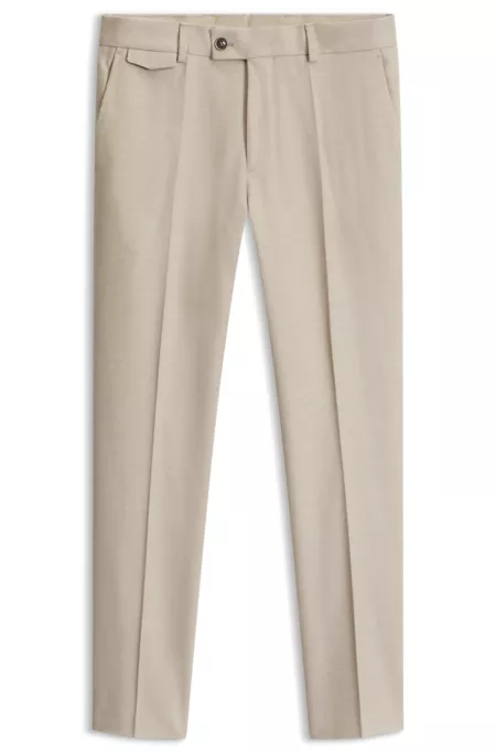 Tapered-fit trousers in Italian cotton with cashmere