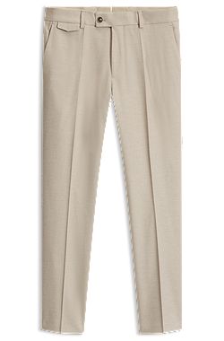 Tapered-fit trousers in Italian cotton with cashmere