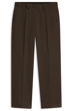 Regular-fit trousers in Italian cotton-cashmere