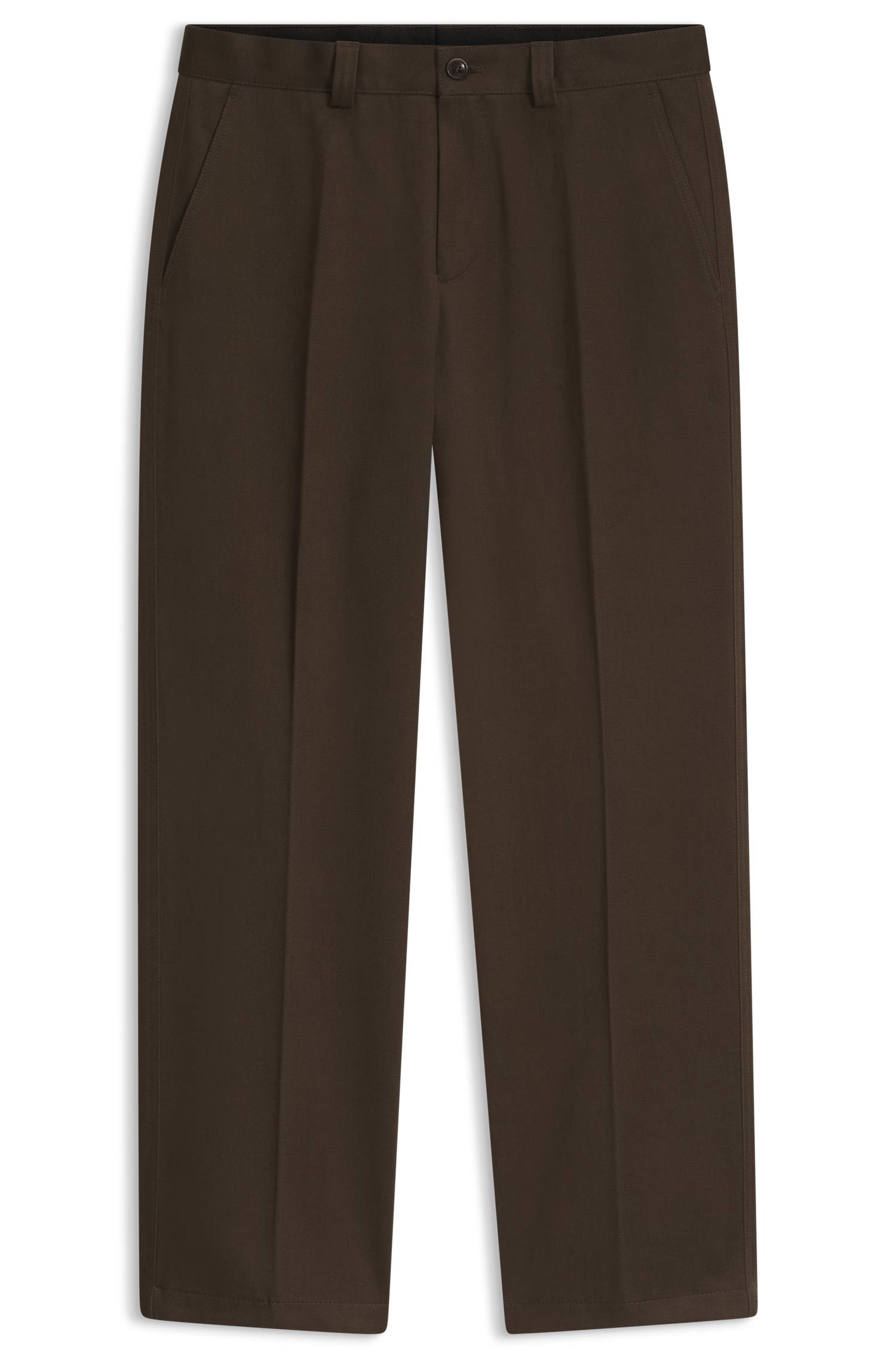 Boss Regular-fit trousers in Italian cotton-cashmere byxor herr – bild 4
