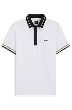 Active slim-fit polo shirt with branded details