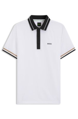 Boss Active slim-fit polo shirt with branded details pikéer herr – bild 3