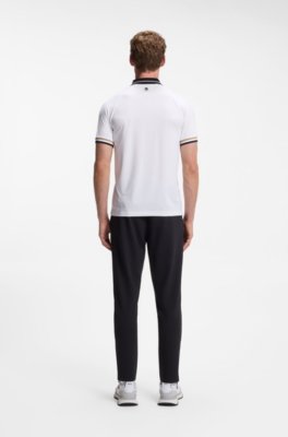 Boss Active slim-fit polo shirt with branded details pikéer herr – bild 2