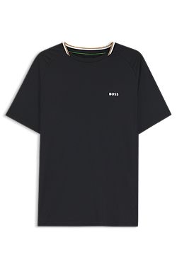 Active slim-fit T-shirt with signature-stripe collar