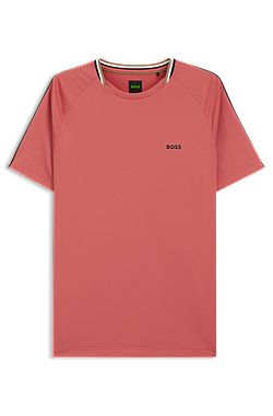 Active slim-fit T-shirt with signature-stripe collar