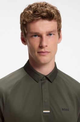 Paddy Active polo in piqu&eacute; elasticizzato, Verde scuro