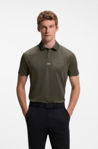 Paddy Active Poloshirt aus Stretch-Piqu&eacute;, Dunkelgr&uuml;n