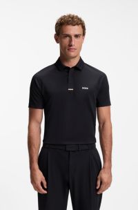 Paddy Active Poloshirt aus Stretch-Piqu&eacute;, Dunkelblau