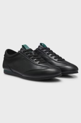 BOSS x ASTON MARTIN trainers in leather, Black