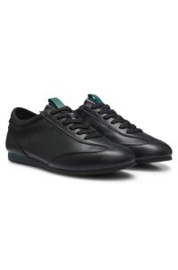BOSS x ASTON MARTIN trainers in leather, Black