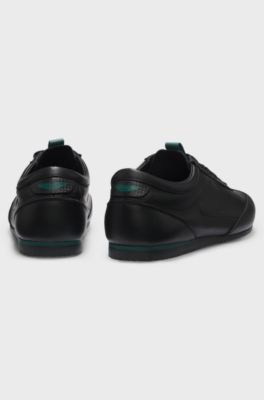 BOSS x ASTON MARTIN trainers in leather, Black