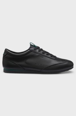 BOSS x ASTON MARTIN trainers in leather, Black