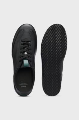BOSS x ASTON MARTIN trainers in leather, Black