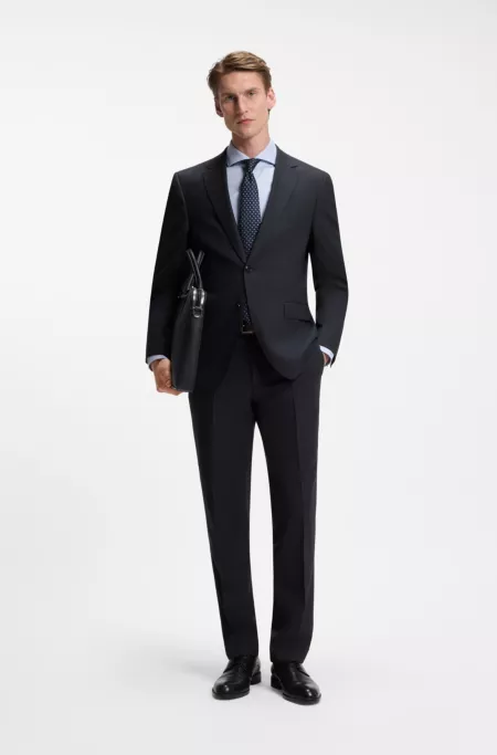 Regular-Fit Zweiteiler aus Woll-Mix