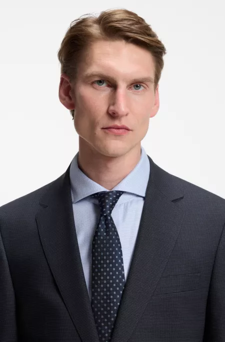 Regular-Fit Zweiteiler aus Woll-Mix