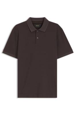 Knit polo shirt in two-tone cotton 4