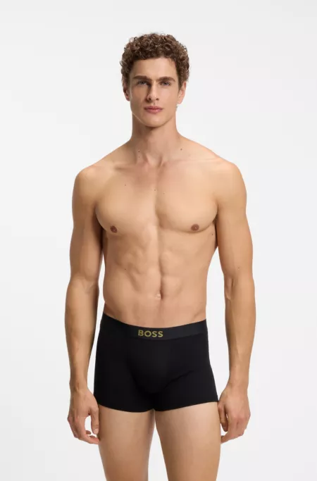 Gift-boxed three-pack of stretch-cotton trunks