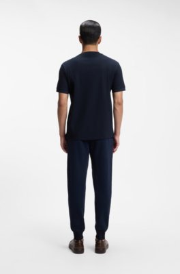 Boss Cotton T-shirt with two-tone piqué structure herr – bild 3