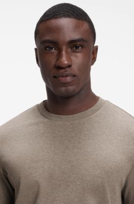 Cotton-blend T-shirt, Light Brown